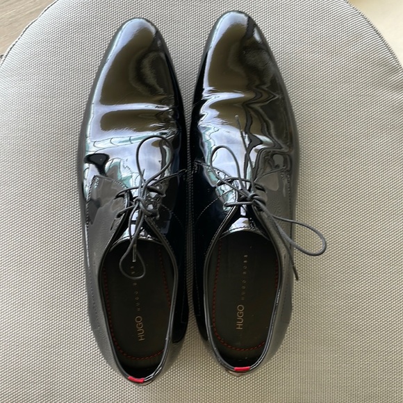 Hugo Boss Patent Leather Tuxedo Shoes 